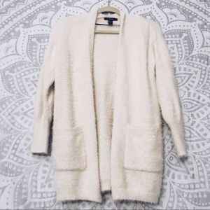 Fuzzy Cream Cardigan